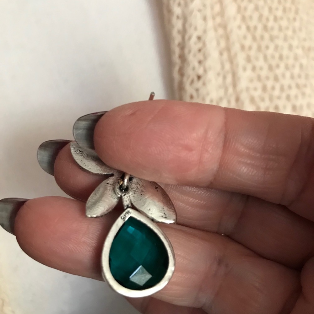 NEW Apatite Stud Drop Dangle 925 Silver Earrings - Picture 5 of 6